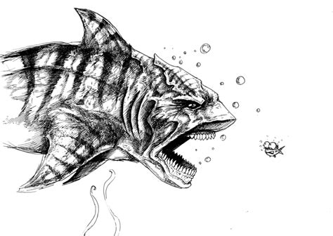 Image result for Ink Drawing RPG Wolf