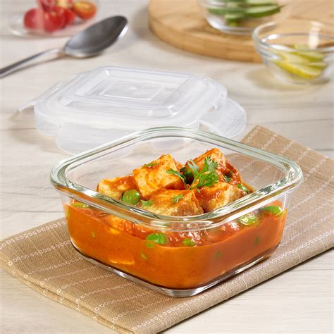 Buy Borosil Klip n Store Square Glass Container, 400 ml at Best Price ...