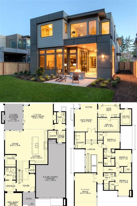 modern house 4 bedroom plans