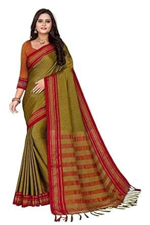 Buy Jaanvi fashion Women's Maharashtrian Khun/Khan Silk Saree With ...