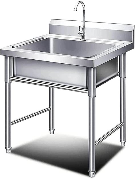 Freestanding Catering Sink, Stainless Steel Sink Commercial Sink Single ...
