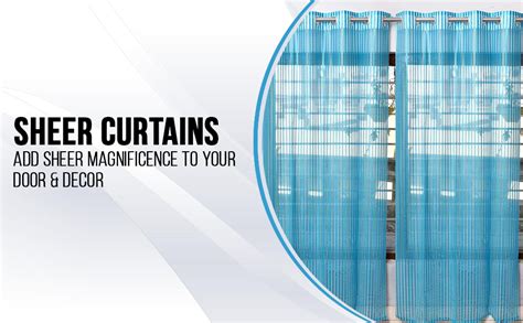 Buy HFI Tissue Transparent Net Sheer Curtain- 7 Feet, Door, White, Pack ...