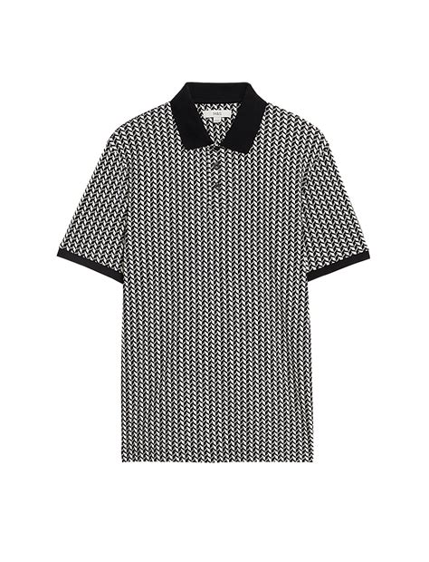 Buy Pure Cotton Geometric Print Polo Shirt at Marks & Spencer