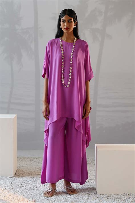 Shop Purple Mayan Tunic & Pant Co-Ord Set by NORN at House of Designers ...