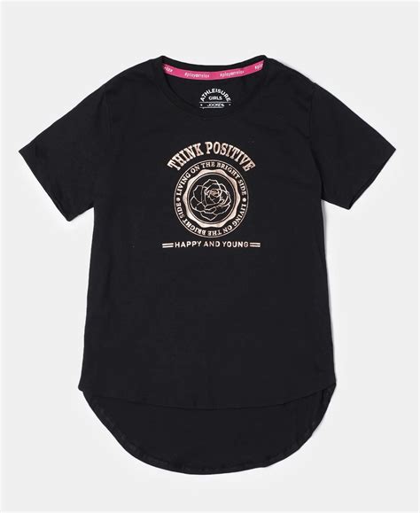 Buy Girl's Super Combed Cotton Graphic Printed Short Sleeve T-Shirt ...