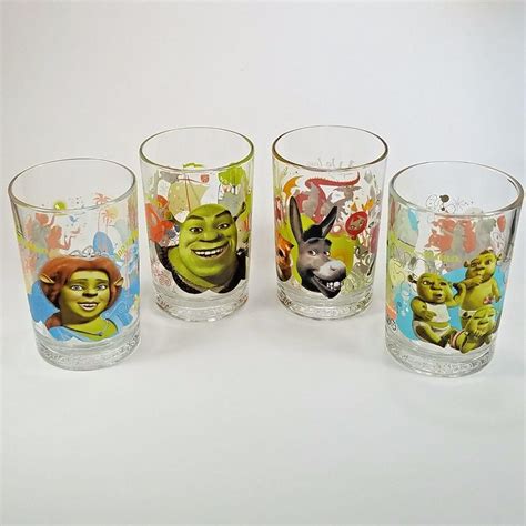DreamWorks Shrek The Third McDonalds Collectible Glasses Complete Set ...