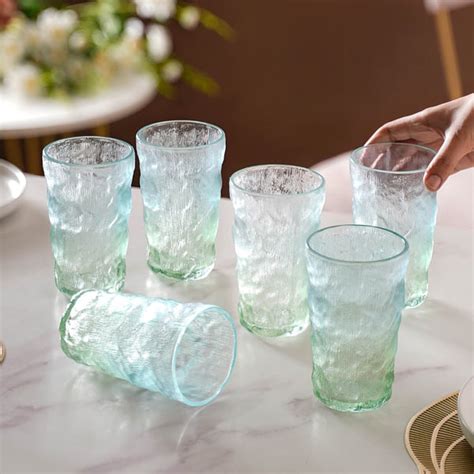 Glass Set - Buy Glacier Glass Tumbler Set Online |Nestasia