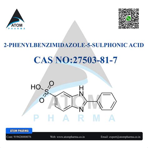 2-PHENYLBENZIMIDAZOLE-5-SULPHONIC ACID | Atom Pharma ATOMPHARMA