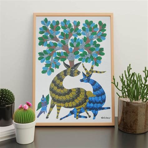 Buy Mrag - Gond Painting 32 Online On Zwende