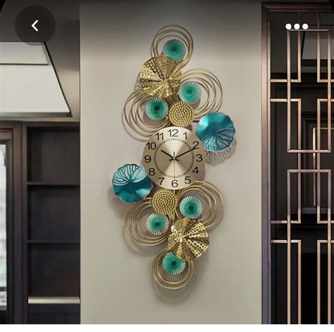 PC Home Decor | Verticle Golden Round Clock, Gold and Green – PC HOME DECOR