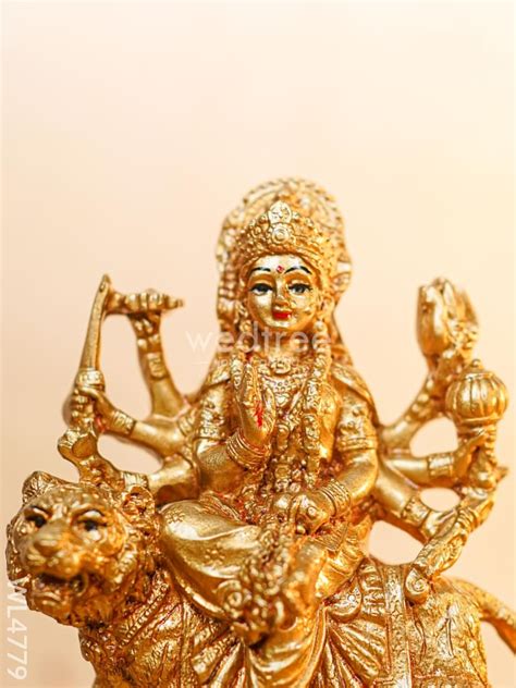 Polyresin Durga Idol - 4 inch - WL4779 – Wedtree
