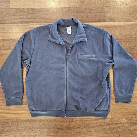 Scandia Woods Full Zip Polyester Fleece Jacket Dark... - Depop