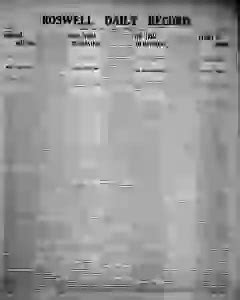 Roswell Daily Record Newspaper Archives, May 8, 1907, p. 1