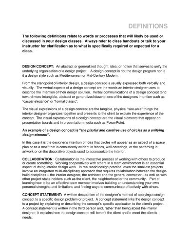 Image result for Design Concept Statement Examples