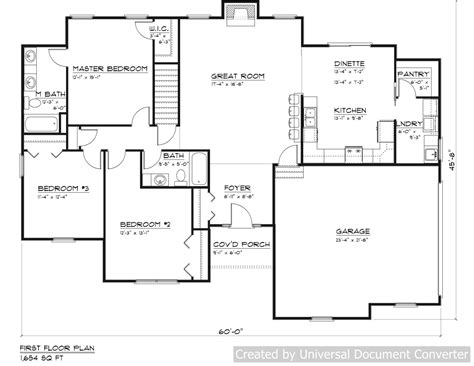 Contemporary Charm Single-Story 3 Bedroom House Plans