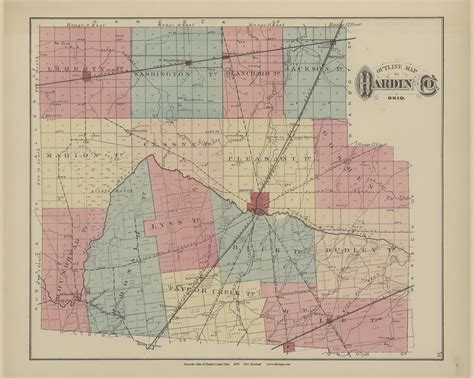 Hardin County - Page 57, Ohio 1879 Old Town Map Custom Reprint - Hardin ...