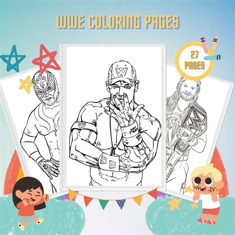 27 WWE Coloring Pages - Free PDF Printable Fun For Fans
