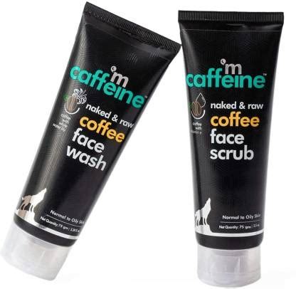mCaffeine Exfoliating Face Wash & Face Scrub Combo for Men & Women ...