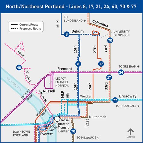 Rose Quarter Transit Map