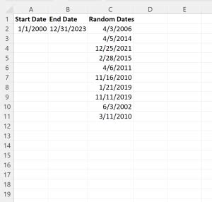 Image result for How to Select Random Dates in Excel
