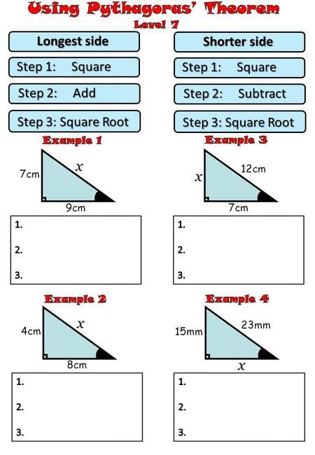 Image result for Math Pythagorean Theorem Step by Step How to Square Root