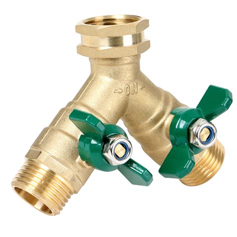 Amazon.com: STYDDI Garden Hose Splitter Full Flow, Brass Heavy Duty ...
