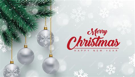 Beautiful merry christmas and happy new year background design ...