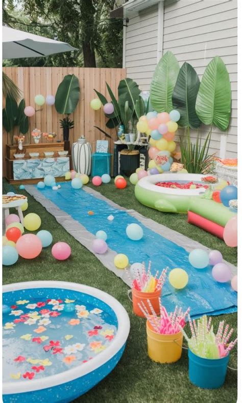 Pin by Angie Jensen on party | Backyard birthday parties, Backyard ...
