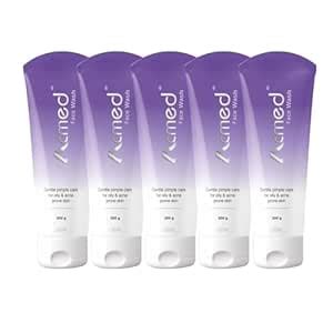 Acmed Pimple Care Face Wash for Acne Prone Skin (200grams) : Pack of 5 ...