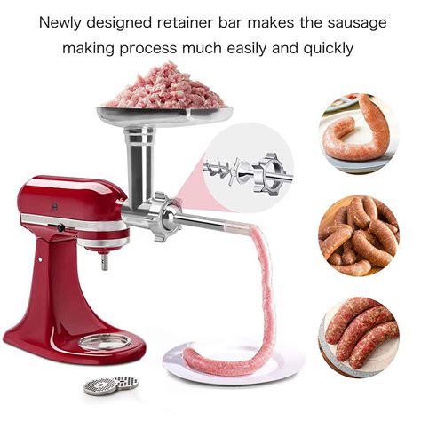 Buy Meat Grinder Attachment Sausage Stuffer Maker Accessories for ...