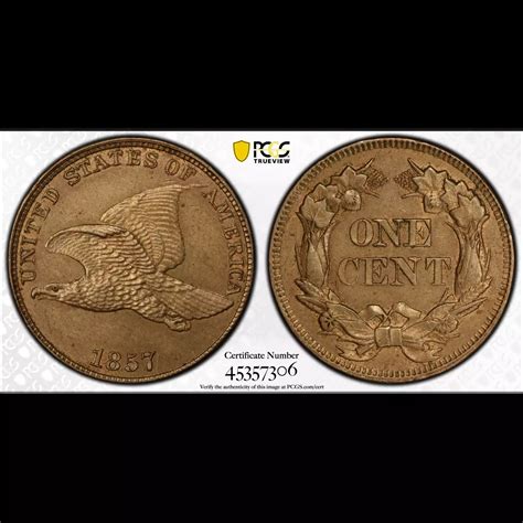 1857 Flying Eagle Cent PCGS MS-61 Flying Eagle DDO FS-105 S-3 - Olevian ...