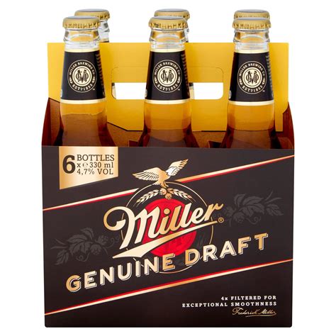 Miller Genuine Draft Cold-Filtered Beer 6 x 330ml | Beer, Cider & Ales ...