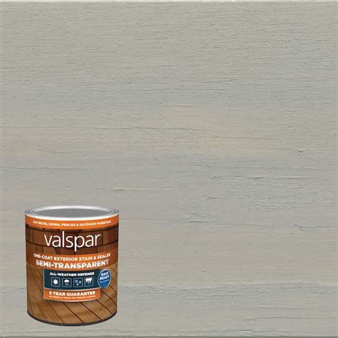 Valspar Cottage Gray Semi-transparent Exterior Wood Stain and Sealer (1 ...