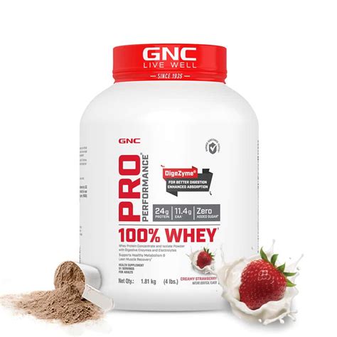 Buy GNC PRO PERFORMANCE 100% WHEY PROTEIN POWDER | 1.8 KG | 24G PROTEIN ...
