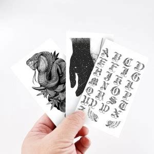 voorkoms Stars And Snack And Wings And Hand Temporary Tattoo Sticker ...