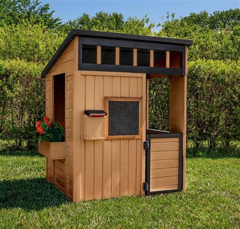 Backyard Discovery Caraway Cottage Cedar Wooden Kids Playhouse With ...