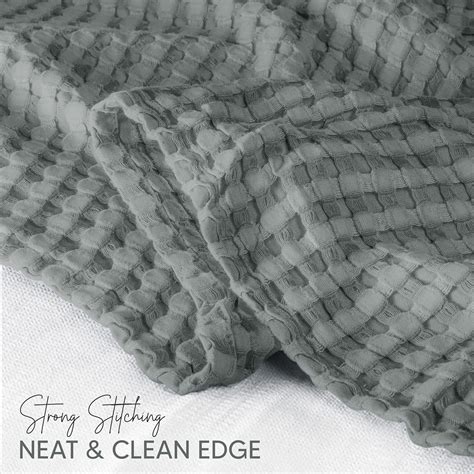 Buy Utopia Bedding Cotton Waffle Blanket 300 GSM (Cool Grey - 90x108 ...