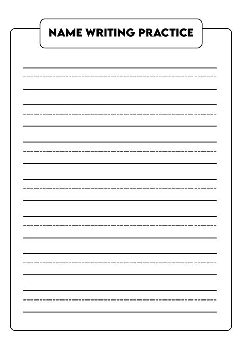 Free Handwriting Name Practice Sheets Printable