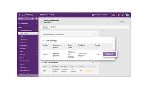 User Stories Bizgaze