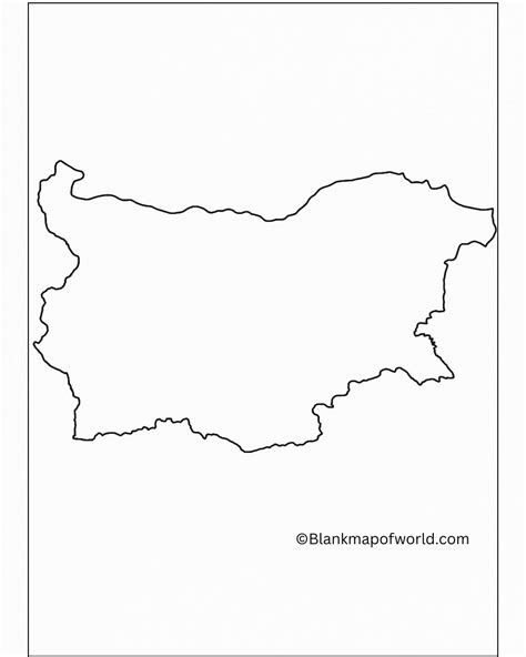 Blank Map of Bulgaria | Educational Outline Map