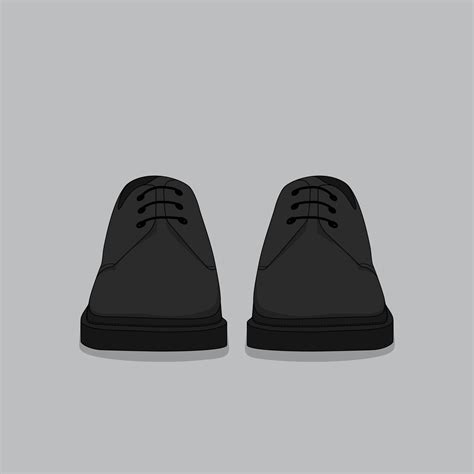 Black leather shoes in cartoon design for advertisement template design ...