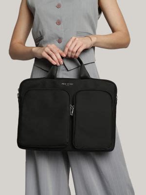 Buy MINI WEST LONDON Black Cairo Luxe Laptop Bag Online