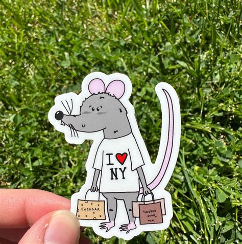 I Heart New York City I Love NY Rat Sticker - Etsy