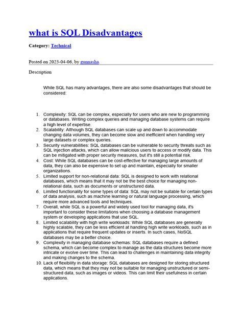 Image result for SQL Cons