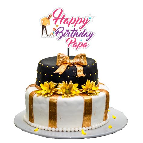 happy birthday papa cake topper for father birthday cake decoration ...
