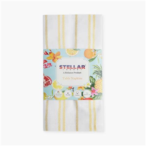 Buy STELLAR HOME Kitchen Set of 4 Cotton Woven Table Napkins from ...