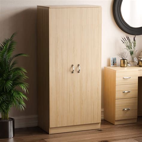 Vida Designs Riano 2 Door Wardrobe, Pine With Shelf & Hanging Rail ...