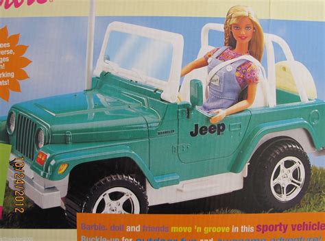 Barbie Car Radio Control Jeep Wrangler Vehicle Working Lights Vintage ...