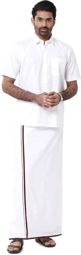 Ramraj Cotton Political DMK Border Solid Men Dhoti - Buy Ramraj Cotton ...