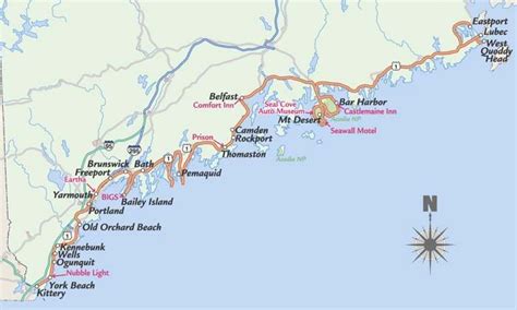 Printable Map Of Maine Coast
